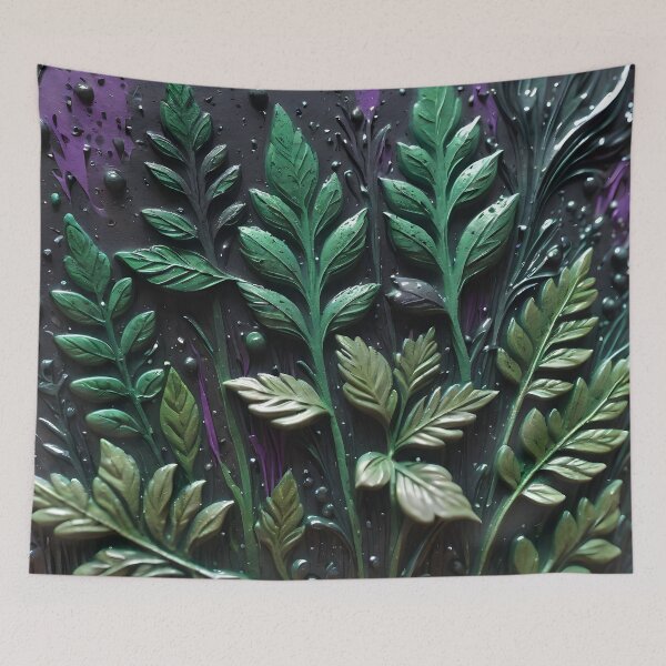 Item preview, Realistic delicate 3D wild leaves - expressive botanical pattern. designed and sold by My-fake-places.