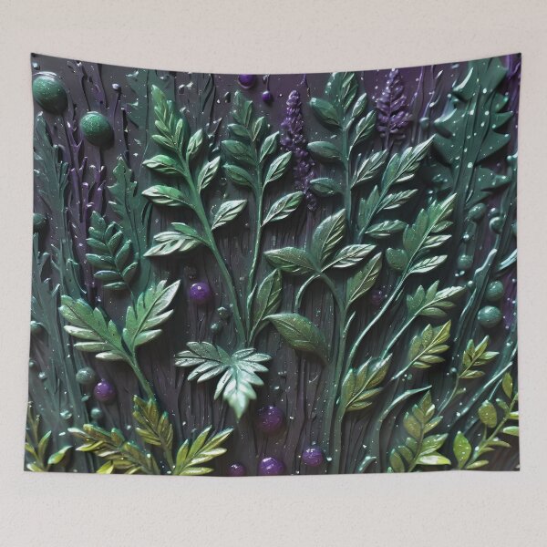 Item preview, Realistic delicate 3D wild leaves - expressive botanical pattern. designed and sold by My-fake-places.