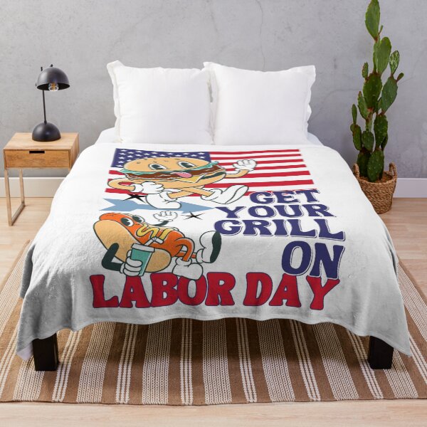 Item preview, Get your grill on, labour day, retro burger and hotdog designed and sold by BritishDelights.