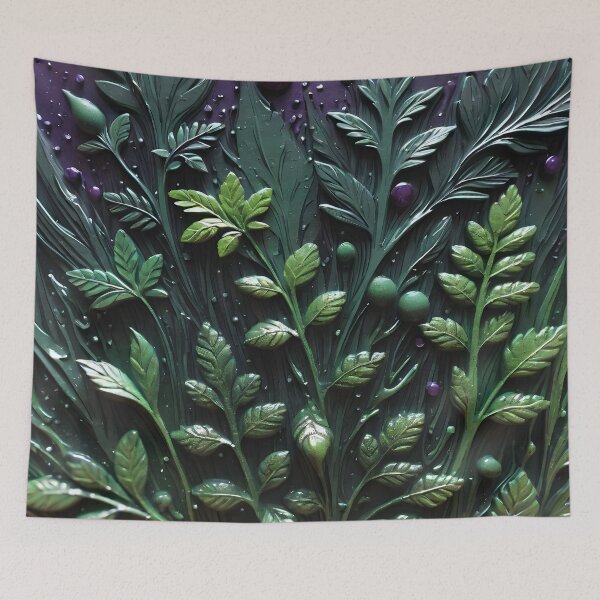 Item preview, Realistic delicate 3D wild leaves - expressive botanical pattern. designed and sold by My-fake-places.