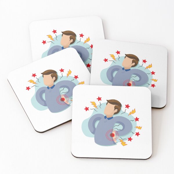 Item preview, Mascot person man with back pain symptoms designed and sold by LucianoCosmo.
