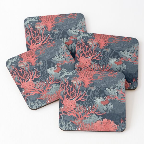 Item preview, Sea Mosaic Duvet Cover Vibrant underwater worlds in coral reef marine life designs designed and sold by Kentala.