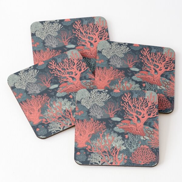 Item preview, Marine Mosaic Reef Duvet Cover Vibrant underwater worlds in coral reef marine life designs designed and sold by Kentala.