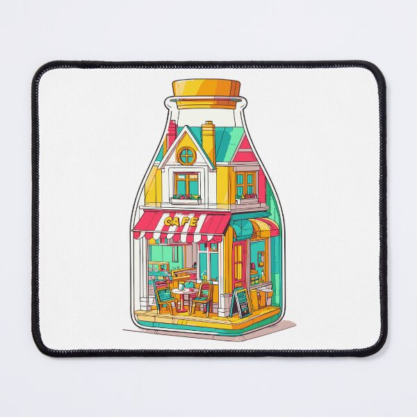 Item preview, Cafe Shop in a Glass Bottle designed and sold by ComputeUnit.