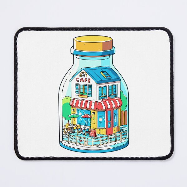 Item preview, Cafe Shop in a Glass Bottle designed and sold by ComputeUnit.