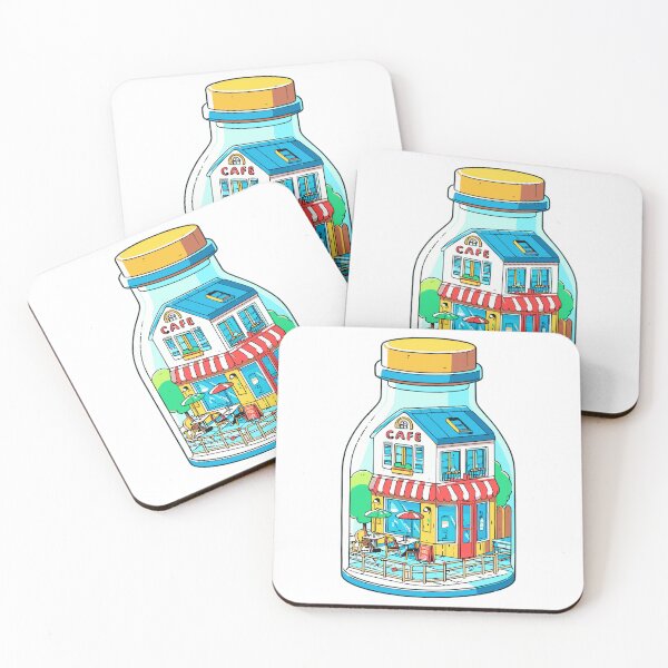 Item preview, Cafe Shop in a Glass Bottle designed and sold by ComputeUnit.