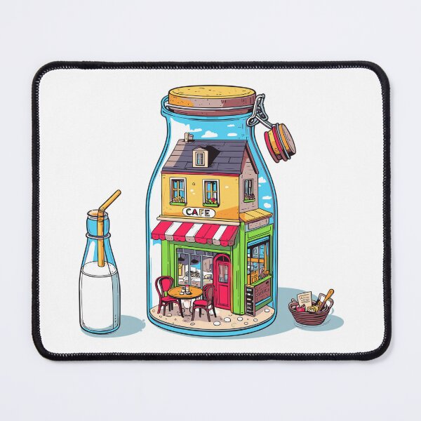 Item preview, Cafe Shop in a Glass Bottle designed and sold by ComputeUnit.