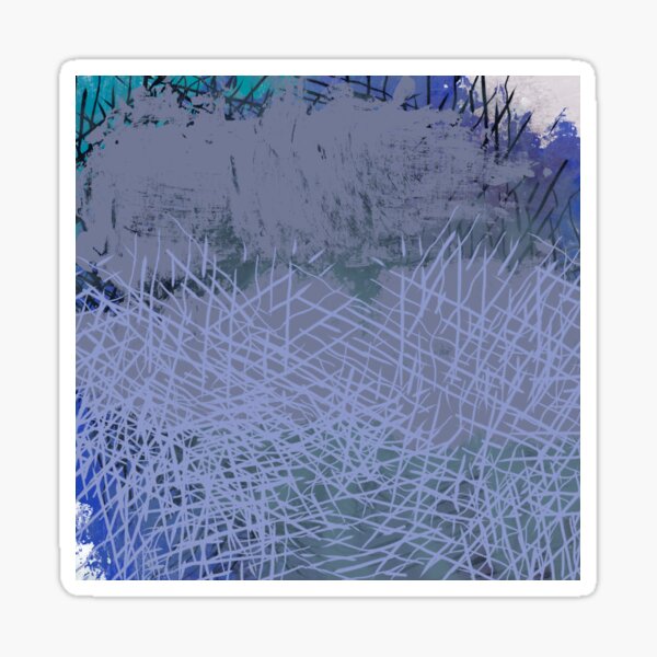 Abstract Early Winter Landscape Sticker