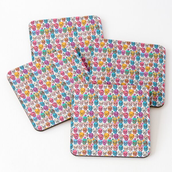 Item preview, Flashy Colored Human Skulls Pattern designed and sold by MindenBrings.