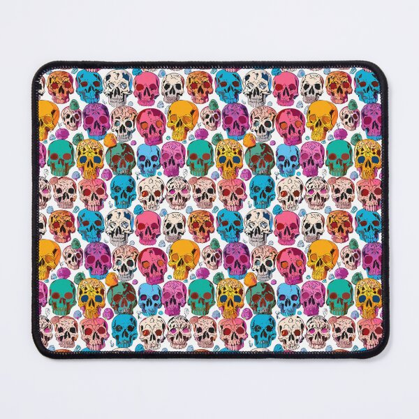 Item preview, Flashy Colored Human Skulls Pattern designed and sold by MindenBrings.