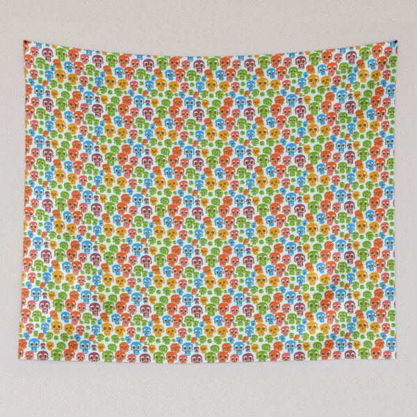Item preview, Pattern of Colored Human Skulls designed and sold by MindenBrings.