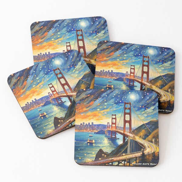 Item preview, Starry Night Golden Gate designed and sold by travelwitheric.