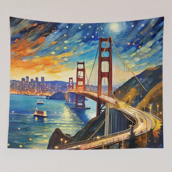 Item preview, Starry Night Golden Gate designed and sold by travelwitheric.