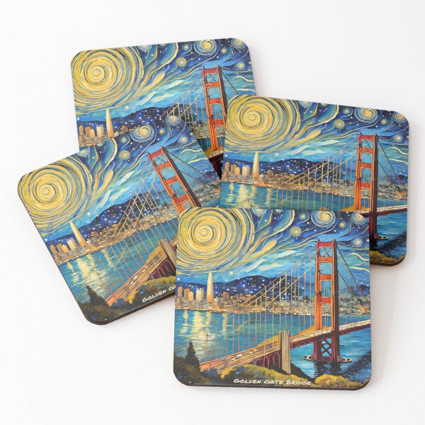 Item preview, Starry Night Golden Gate designed and sold by travelwitheric.