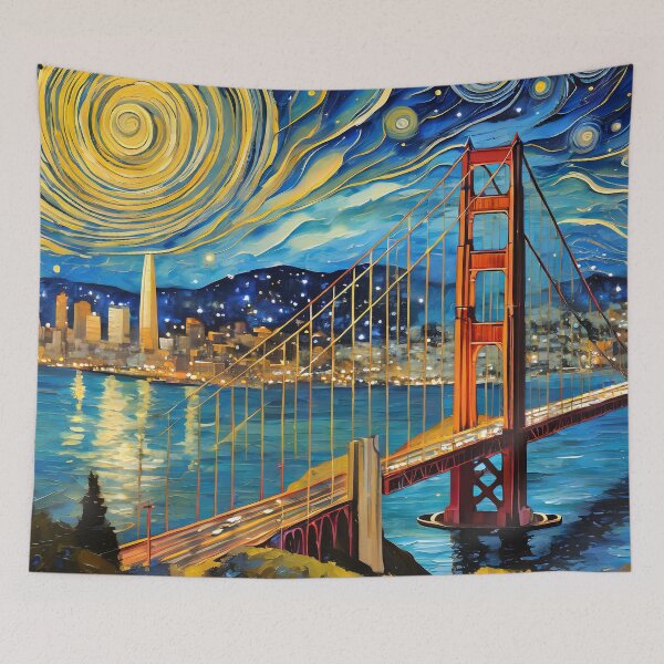 Item preview, Starry Night Golden Gate designed and sold by travelwitheric.