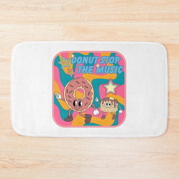 Item preview, Donut stop the music, retro donut and pancake disco dancing designed and sold by BritishDelights.