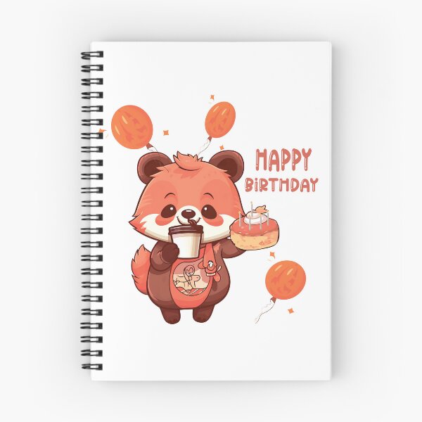 Item preview, "Happy Birthday with a Cute Raccoon and Cake" designed and sold by Anastasiia Yurevych.