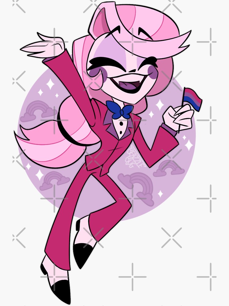 "Charlie Bi Pride Palette-Hazbin Hotel" Sticker for Sale by Beazzlbug | Redbubble
