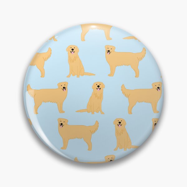 Item preview, Golden Retriever Tongues Wagging on Light Blue designed and sold by Nickwilljack.