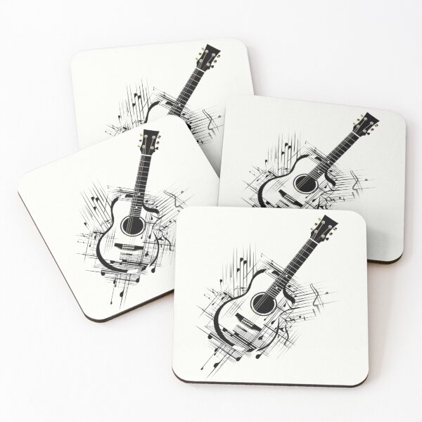 Item preview,  Ink Line Acoustic Guitar designed and sold by minjagoods.