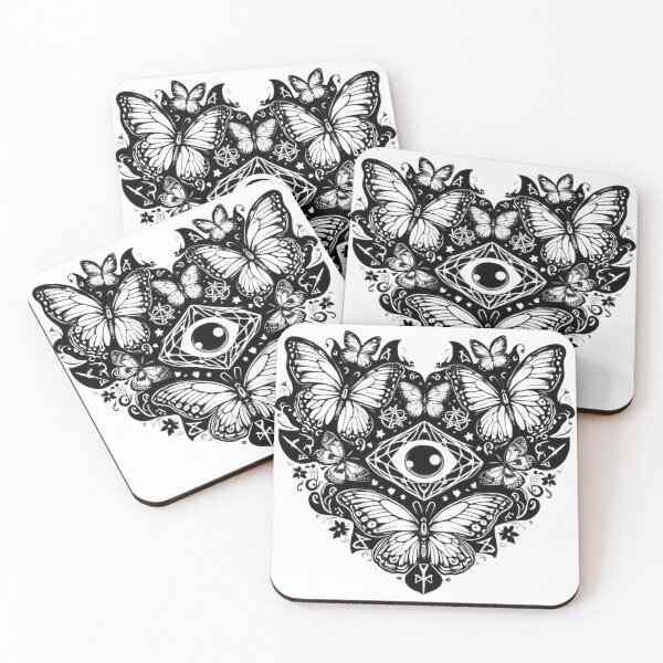 Item preview, Heart of psychedelic butterflies designed and sold by Zafirart.