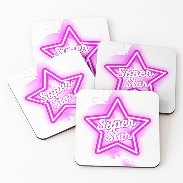 Item preview, 90s retro neon pink purple butterfly Super Star designed and sold by Night Bloom Designs.