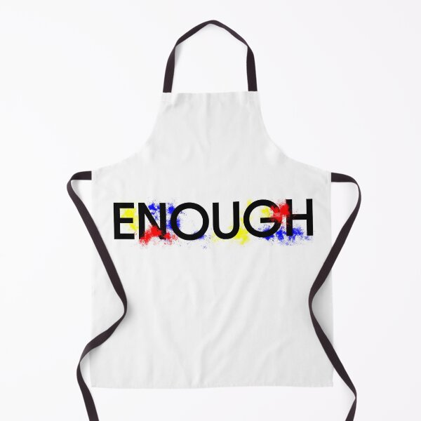 Item preview, Enough (Black Letters Primary Colors) designed and sold by Carolyn Pitts.