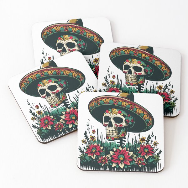 Item preview, Halloween party, day of the dead, skull, skeleton/traditional Mexican sugar skull/sugar skull with flowers designed and sold by yensyriv.