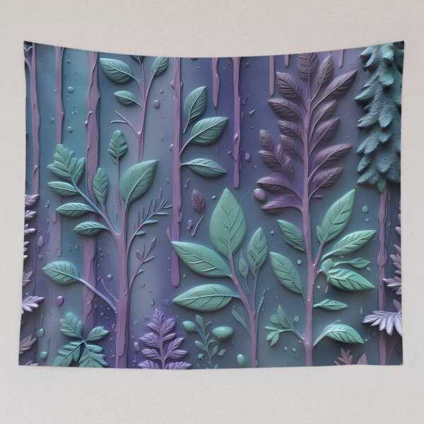 Item preview, Realistic delicate 3D wild leaves - expressive botanical pattern. designed and sold by My-fake-places.
