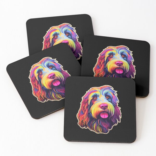 Item preview, Neon Bearded Collie designed and sold by CUTEDOGGIEZ.