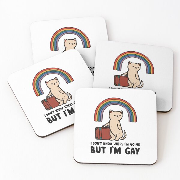 Item preview, Cute I don’t know where I’m going but I’m gay cat meme designed and sold by KikiValley.