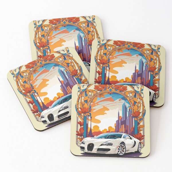 Item preview, Sport Car City Sunset retro vintage floral design designed and sold by BorgSpareParts.