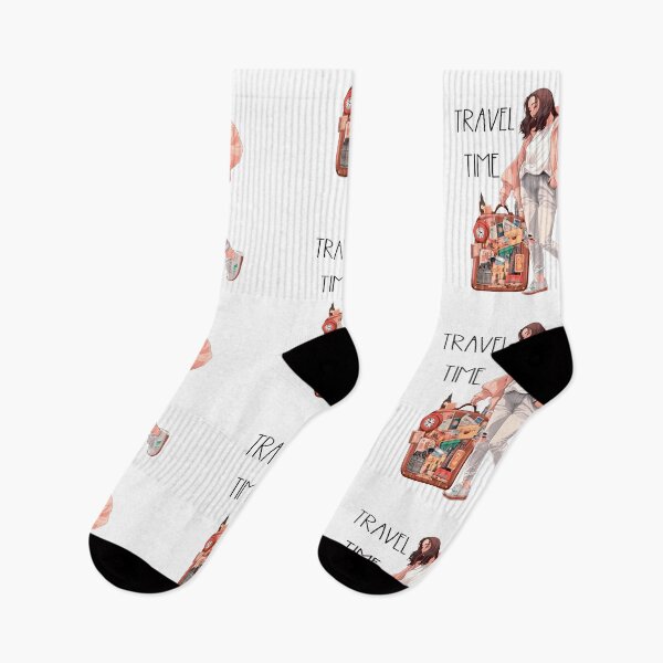 Item preview, "The Woman with Luggage: Travel Time" designed and sold by Anastasiia Yurevych.
