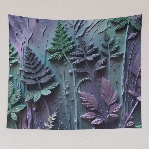 Item preview, Realistic delicate 3D wild leaves - expressive botanical pattern. designed and sold by My-fake-places.