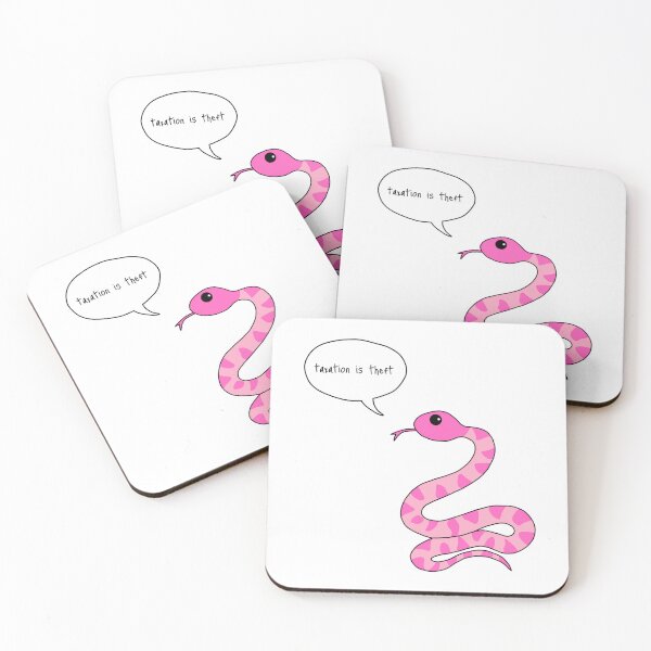 Item preview, Taxation is Theft - Cute Libertarian Snake designed and sold by LibertyCapital.