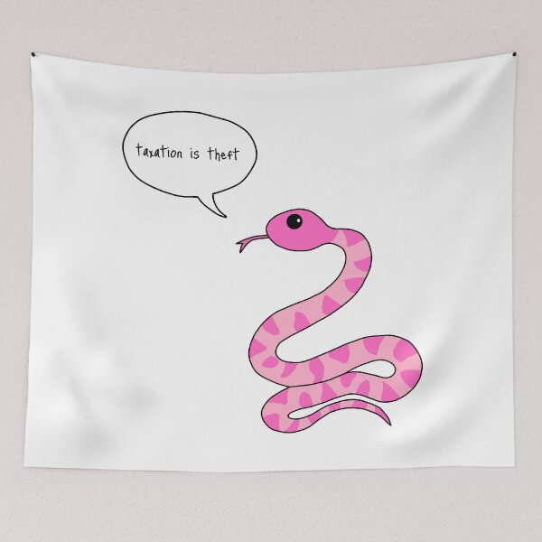 Item preview, Taxation is Theft - Cute Libertarian Snake designed and sold by LibertyCapital.