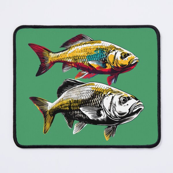 Item preview, Warhol Style Fresh Water Rudd Fish Artistic Design designed and sold by AiApparel24-art.