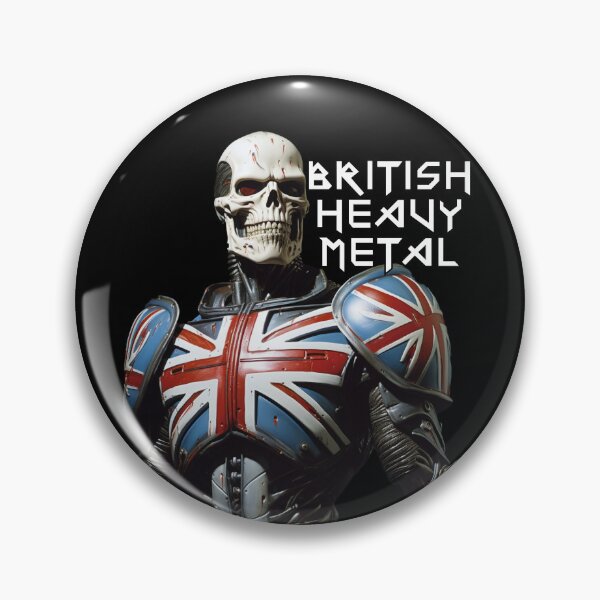 Item preview, British Heavy Metal Last Highway Tees #1 with logo white designed and sold by LastHighwayTees.