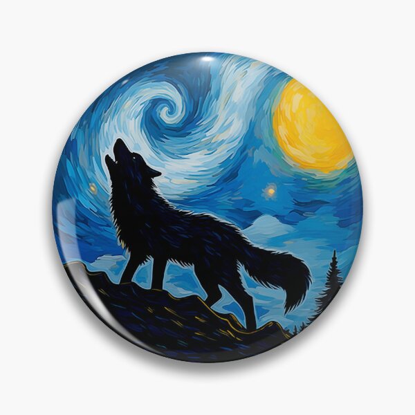 Item preview, Wolf Howling Into The Starry Night designed and sold by 4TeeToo.