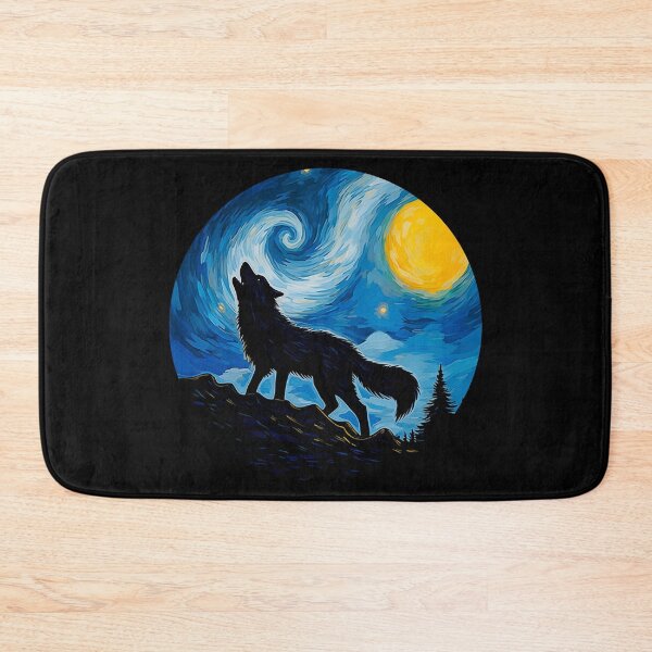 Item preview, Wolf Howling Into The Starry Night designed and sold by 4TeeToo.