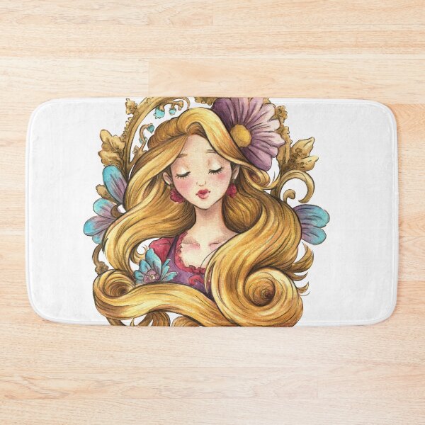 Artikelvorschau, Rapunzel Art Deco Aquarell entworfen und verkauft von carlottamascolo.