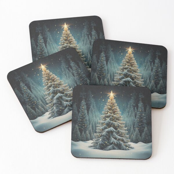 Item preview, Christmas tree in snow forest designed and sold by IdeaMind.