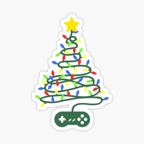 Vista previa del artículo con la obra «Árbol de Navidad del controlador de juegos (SNS)», diseñado y vendido por Toffee Bee.