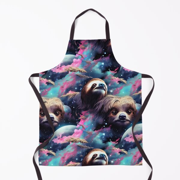 Item preview, Interstellar Sloth Odyssey: Nebula Fur and Starshower Eyes in Vaporwave Futurism designed and sold by polonuim210.