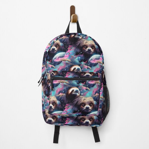 Item preview, Interstellar Sloth Odyssey: Nebula Fur and Starshower Eyes in Vaporwave Futurism designed and sold by polonuim210.
