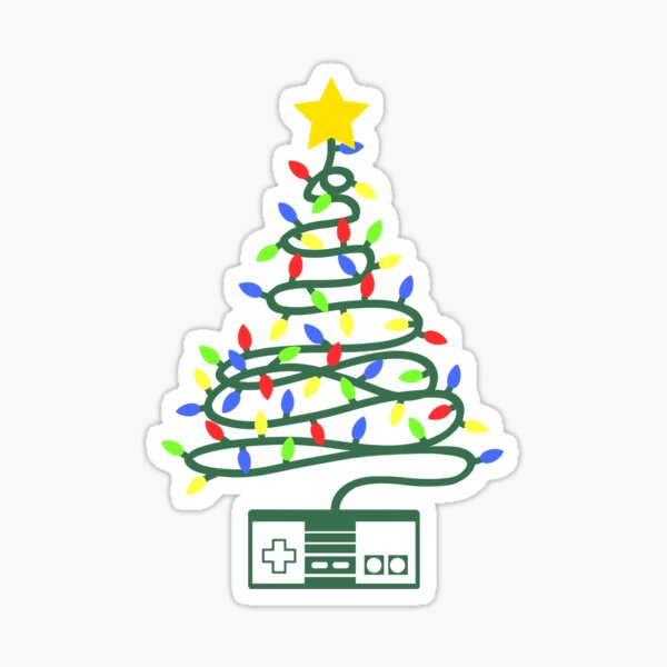 Vista previa del artículo con la obra «Árbol de Navidad del controlador de juegos (NS)», diseñado y vendido por Toffee Bee.