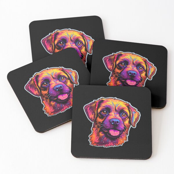 Item preview, Border Terrier Neon Design designed and sold by CUTEDOGGIEZ.