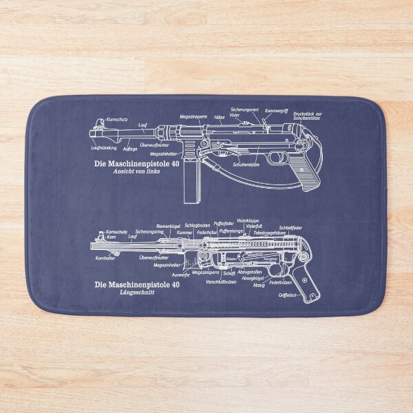 Item preview, MP40 German WW2 Submachine Gun Maschinenpistole 40 Cross Section Inside Diagrams designed and sold by MilitaryMart.