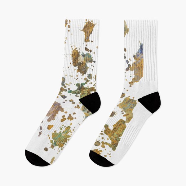 Item preview, golden metallic splash pattern hand painted  designed and sold by ColorandColor.