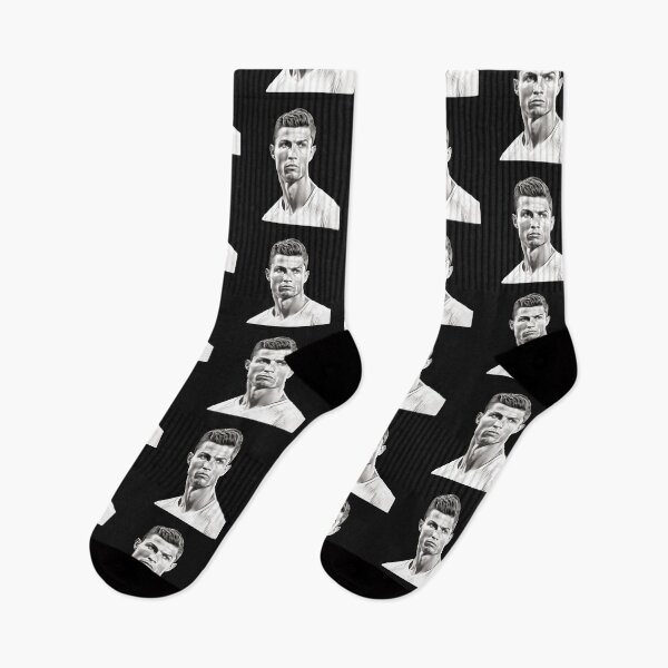 Item preview, Portrait Cristiano Ronaldo black and white design designed and sold by Carinaprint.